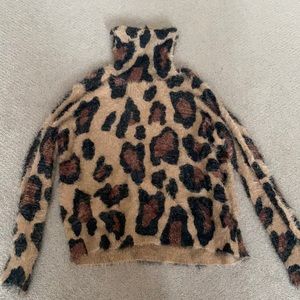 print turtleneck sweater